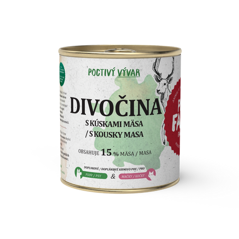 Divočina – Vývar s kousky masa