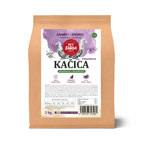 Kačica – Granule pro dospělé psy
